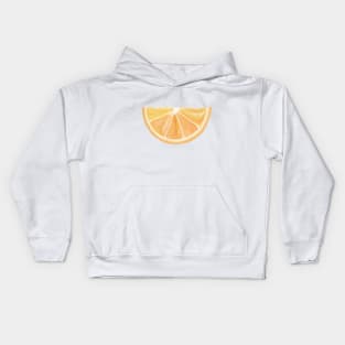 Watercolor Orange Segment Kids Hoodie